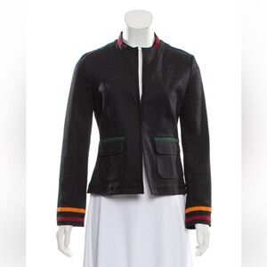 Tomas Maier Black Denim Jacket with Colorful Accents